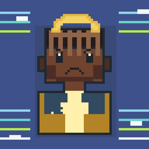 Clothing trait formal_gold_vest, shown on a Humble Guy