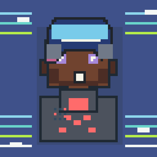Clothing trait hoodie_charcoal_pixel, shown on a Humble Guy