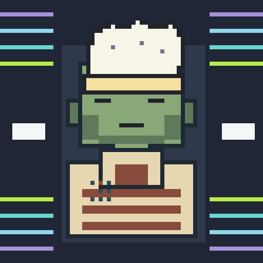 Clothing trait hoodie_cream_stripe, shown on a Humble Guy