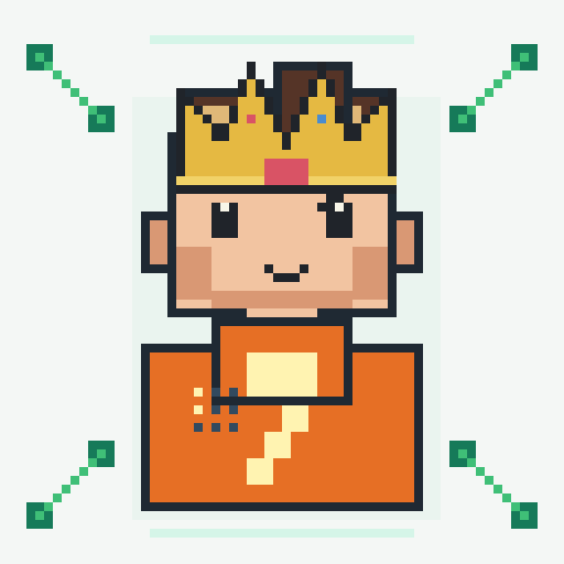 Clothing trait hoodie_orange_bolt, shown on a Humble Guy