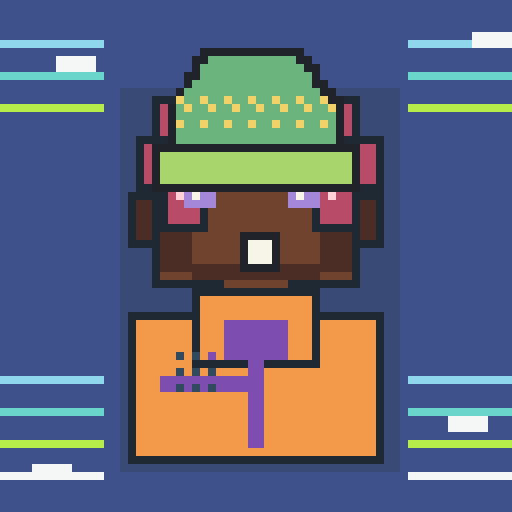 Clothing trait hoodie_sunrise_split, shown on a Humble Guy
