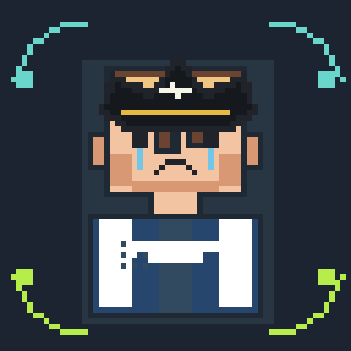 Clothing trait jacket_sailor_navy, shown on a Humble Guy