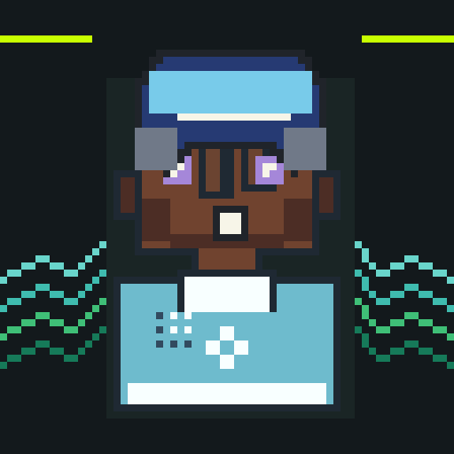 Clothing trait sweater_cyan_snow, shown on a Humble Guy
