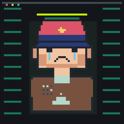 Clothing trait tee_brown_mountain, shown on a Humble Guy