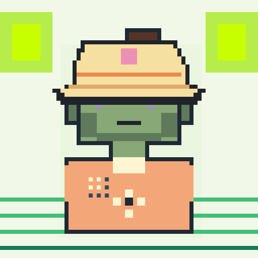 Clothing trait tee_peach_flower, shown on a Humble Guy