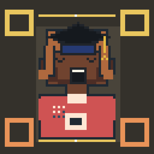 Clothing trait tee_red_target, shown on a Humble Guy