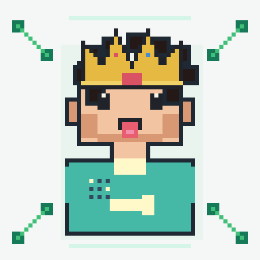 Clothing trait tee_turquoise_fish, shown on a Humble Guy