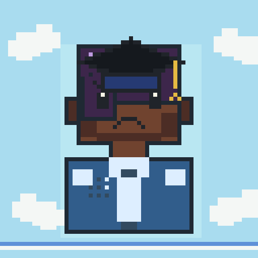Clothing trait uniform_academy_blue, shown on a Humble Guy
