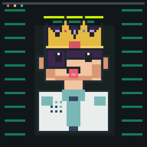 Clothing trait uniform_lab_coat, shown on a Humble Guy