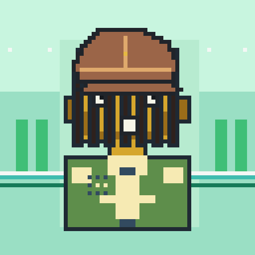 Hair trait long_dreadlocks, shown on a Humble Guy