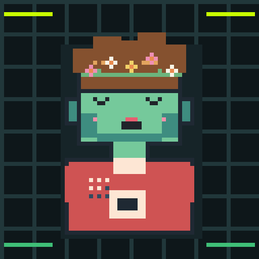 Hair trait messy_crop, shown on a Humble Guy