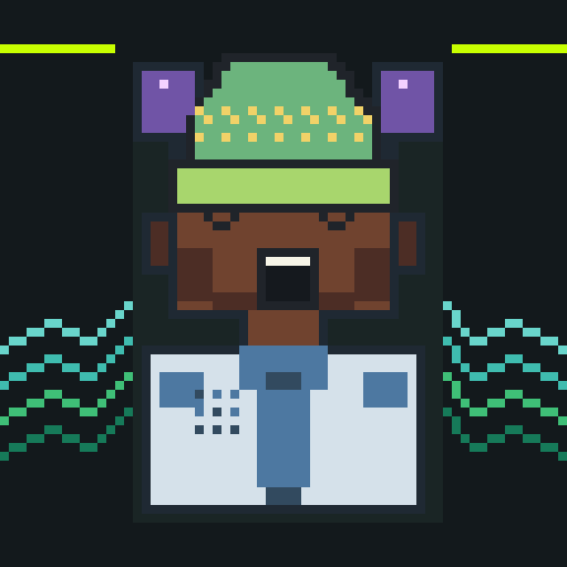 Hair trait space_buns, shown on a Humble Guy