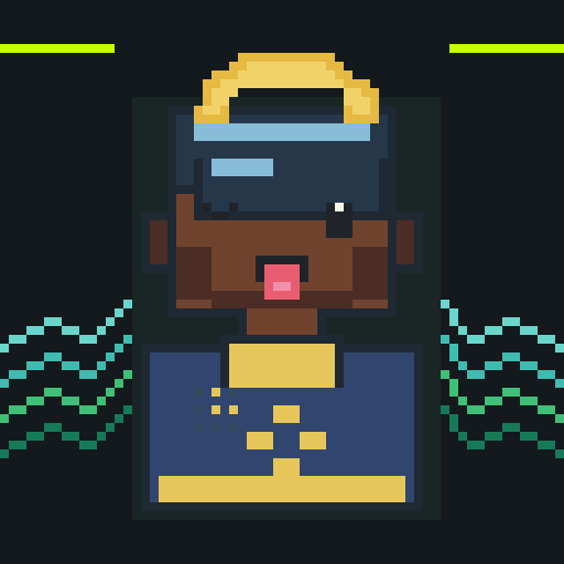 Headwear trait gold_halo, shown on a Humble Guy