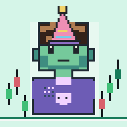 Headwear trait party_cone, shown on a Humble Guy
