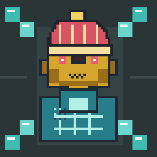 Headwear trait pom_beanie, shown on a Humble Guy