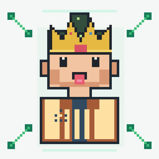 Headwear trait royal_crown, shown on a Humble Guy