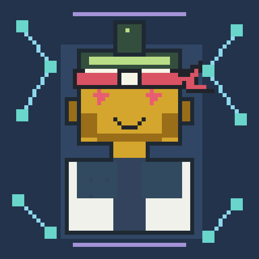 Headwear trait samurai_headband, shown on a Humble Guy