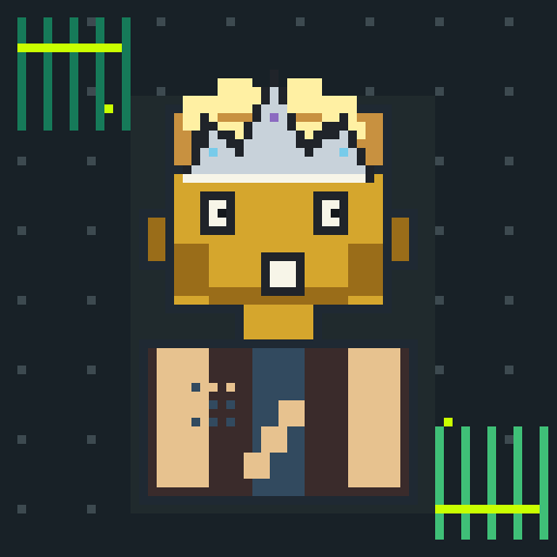 Headwear trait silver_tiara, shown on a Humble Guy