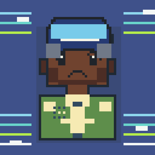Headwear trait trapper_hat, shown on a Humble Guy